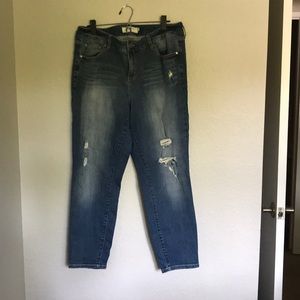 Torrid Girlfriend Jeans - Distressed, Medium-wash